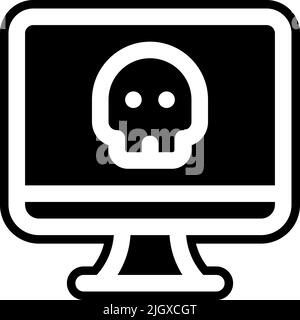 Fake news cyber attack icon . Stock Vector