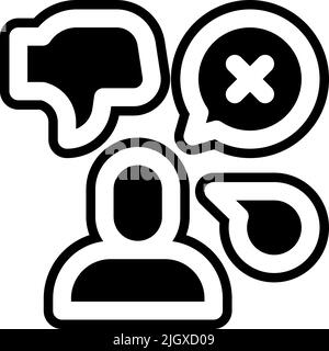 Fake news discredit icon . Stock Vector