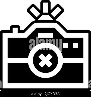 Fake news photo camera icon . Stock Vector