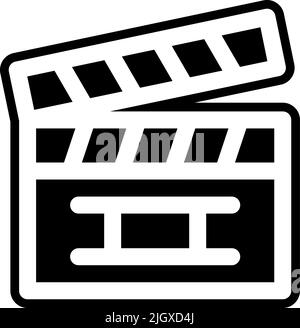 Fine arts clapperboard icon . Stock Vector
