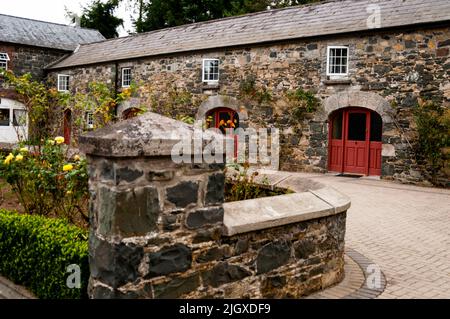 Courtyard at Virginia Park Lodge, County Cavan, Ireland. Stock Photo