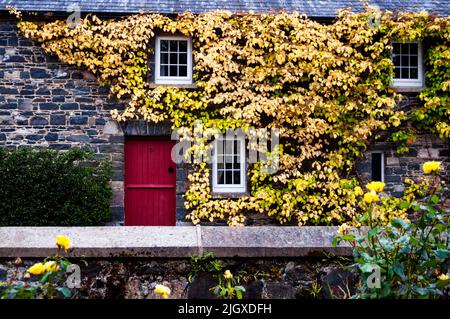 Courtyard at Virginia Park Lodge in County Cavan, Ireland. Stock Photo