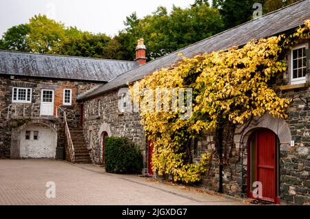 Courtyard at Virginia Park Lodge in County Cavan, Ireland. Stock Photo