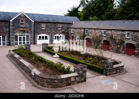 Courtyard at the Virginia Park Lodge in Virginia, Ireland. Stock Photo