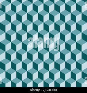 Geometric cube background, vector illustration. 3d geometric cube pattern Stock Vector