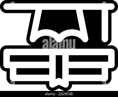 Fine arts mortarboard icon . Stock Vector