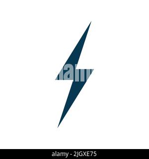 Lightning icon vector isolated on white background Stock Vector