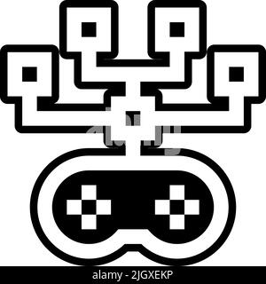 Game development gamepad icon . Stock Vector