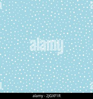 Blue abstract winter background with snow. Seamless pattern. Vector illustration Stock Vector