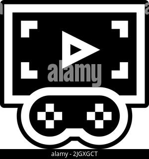 Game development trailer icon . Stock Vector