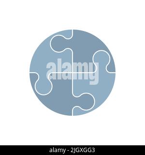 Puzzle Logo icon vector isolated on white background Stock Vector