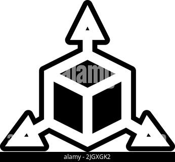 Game development 3d modeling icon . Stock Vector