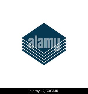 layers icon vector isolated on white background Stock Vector