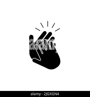 Clapping hands icon vector isolated on white background Stock Vector