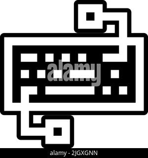 Game development keyboard icon . Stock Vector