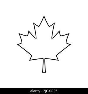 Maple leaf icon isolated on white background. Vector illustration Stock Vector