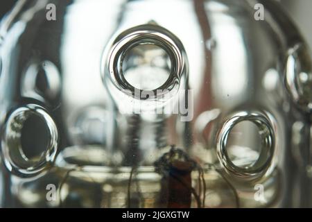 Closeup macro photo of studio flash light bulb Stock Photo