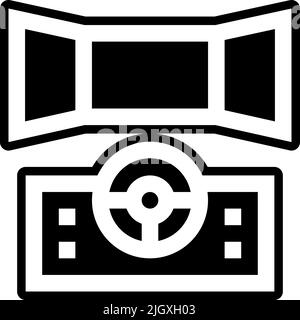 Game development simulator icon . Stock Vector