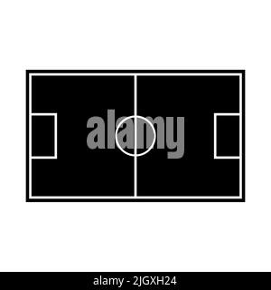 Soccer field icon vector isolated on white background Stock Vector