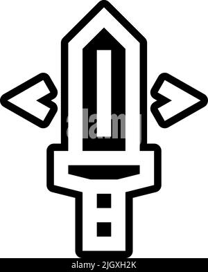 Game development sword icon . Stock Vector