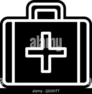 Gas station first aid kit icon . Stock Vector