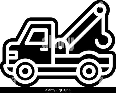 Gas station tow truck icon . Stock Vector