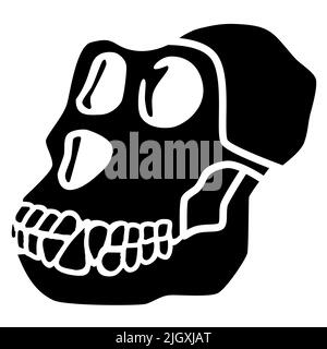 ApeCoin APE token symbol silhouette cryptocurrency logo coin icon isolated on white background. Tokens allocated for BAYC and MAYC NFT holders for for Stock Vector