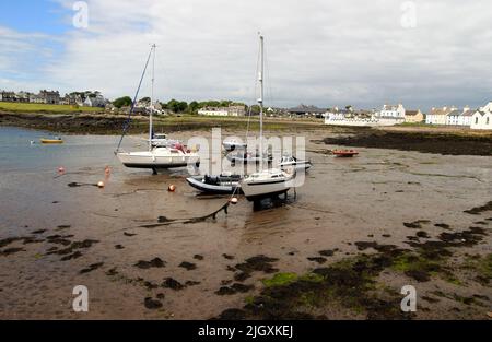 Boats in the harbour, Isle of Whithorn, Dumfries & Galloway, Scotland, UK Stock Photo