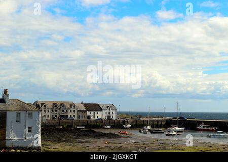 Boats in the harbour, Isle of Whithorn, Dumfries & Galloway, Scotland, UK Stock Photo