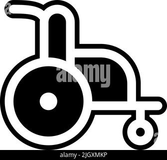 Healthcare wheelchair icon . Stock Vector
