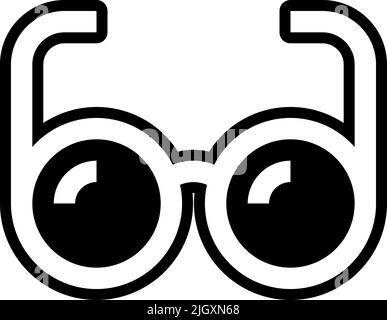 High school eyeglasses icon . Stock Vector