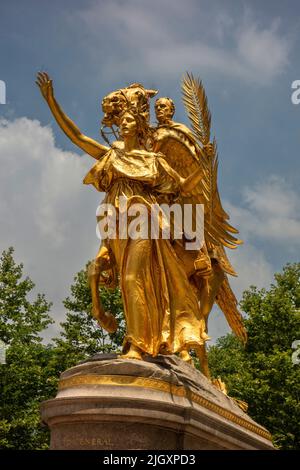 William Tecumseh Sherman Monument, Grand Army Plaza in New York City, New York, United States of America Stock Photo
