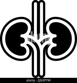 Infirmary medical kidneys icon . Stock Vector