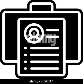 Human resources portfolio icon . Stock Vector