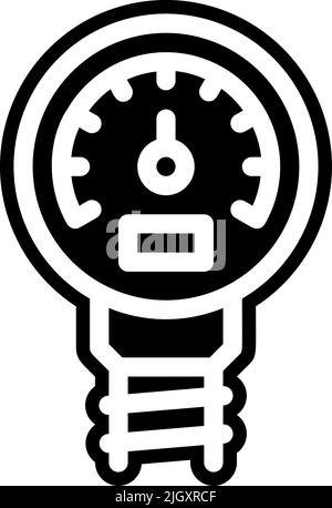 Industry pressure gauge icon . Stock Vector