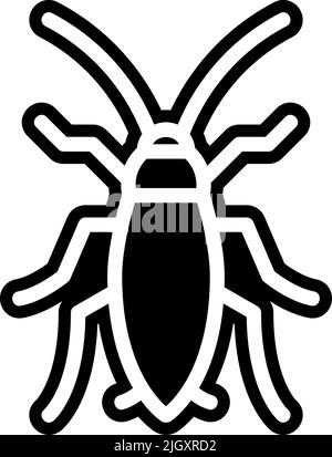 Insects parasites pest control cockroach icon . Stock Vector