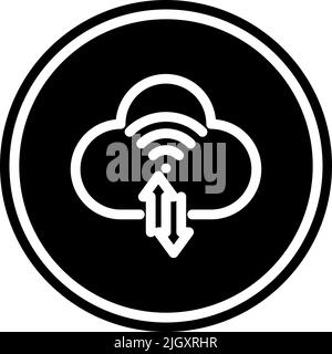Internet of things cloud storage icon . Stock Vector