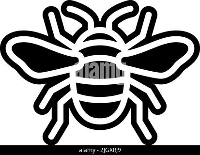 Insects parasites pest control bumblebee icon . Stock Vector