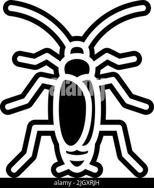 Insects parasites pest control cockroach icon . Stock Vector