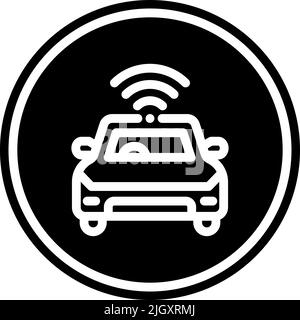 Internet of things smart car icon . Stock Vector
