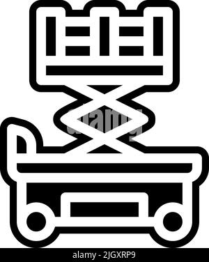 Industry scissor lift icon . Stock Vector