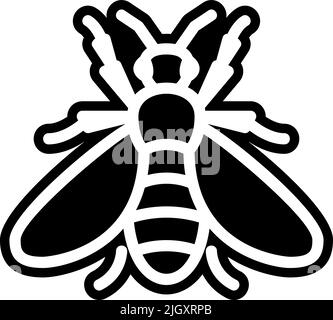 Insects parasites pest control bee icon . Stock Vector