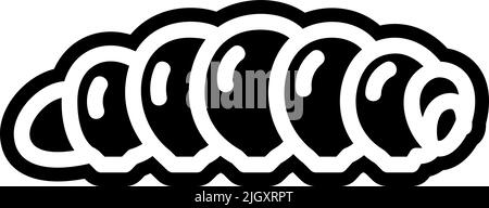 Insects parasites pest control caterpillar icon . Stock Vector