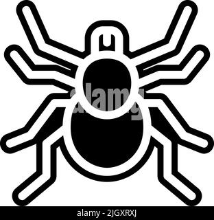 Insects parasites pest control tick icon . Stock Vector