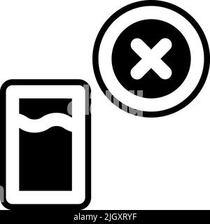 Islam ramadhan no drink icon . Stock Vector
