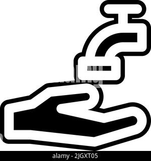 Islam ramadhan ablution icon . Stock Vector