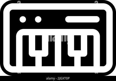 Kindergarten synthesizer icon . Stock Vector
