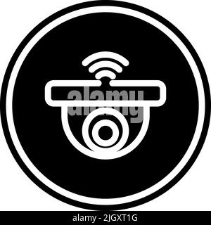 Internet of things cctv icon . Stock Vector