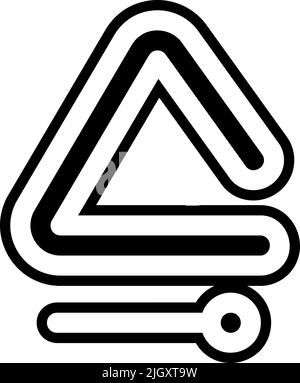 Jazz music triangle icon . Stock Vector