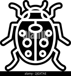 Insects parasites pest control ladybug icon . Stock Vector